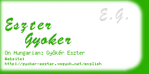 eszter gyoker business card